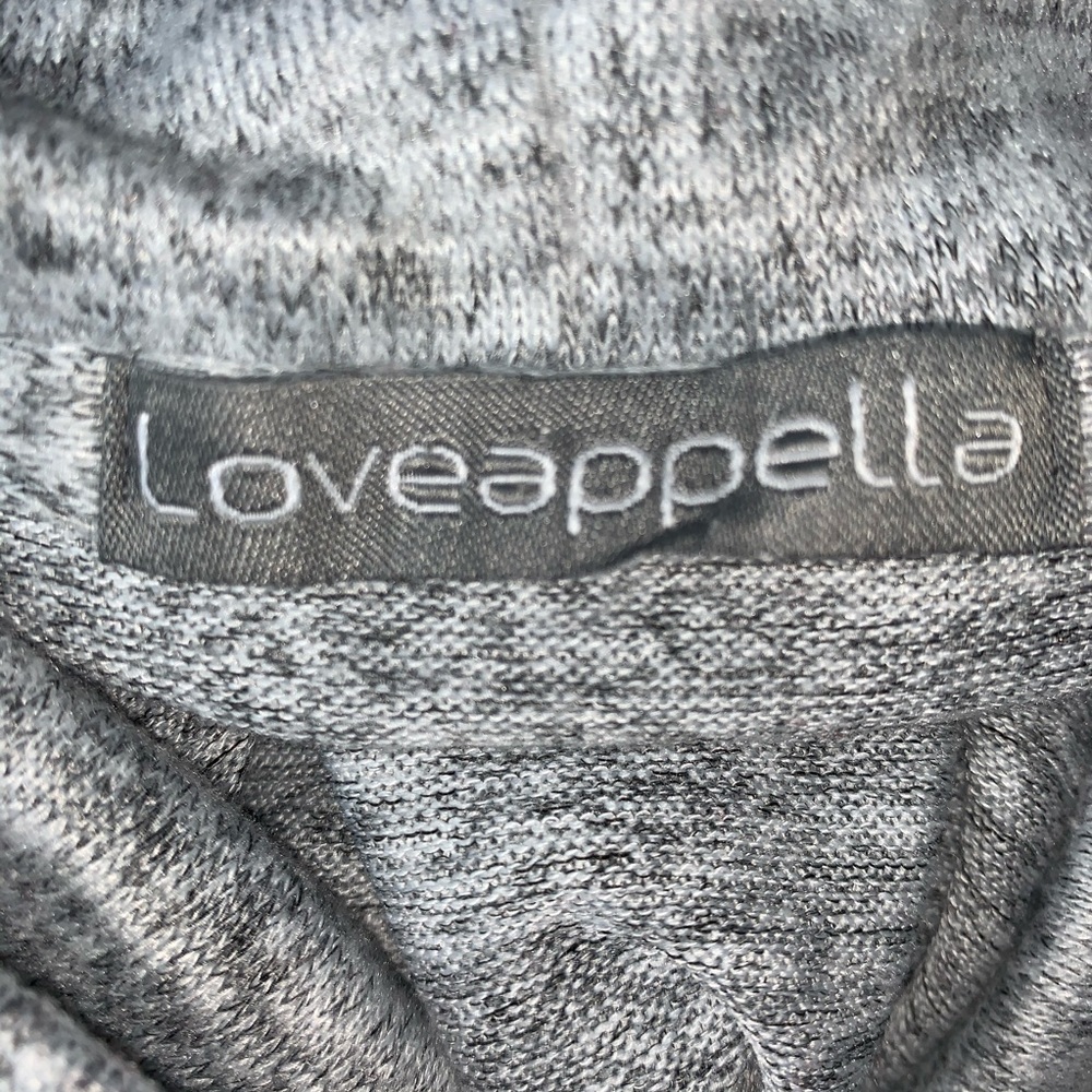 Loveappella Soft Grey Drawstring Turtle Neck Top - image 5